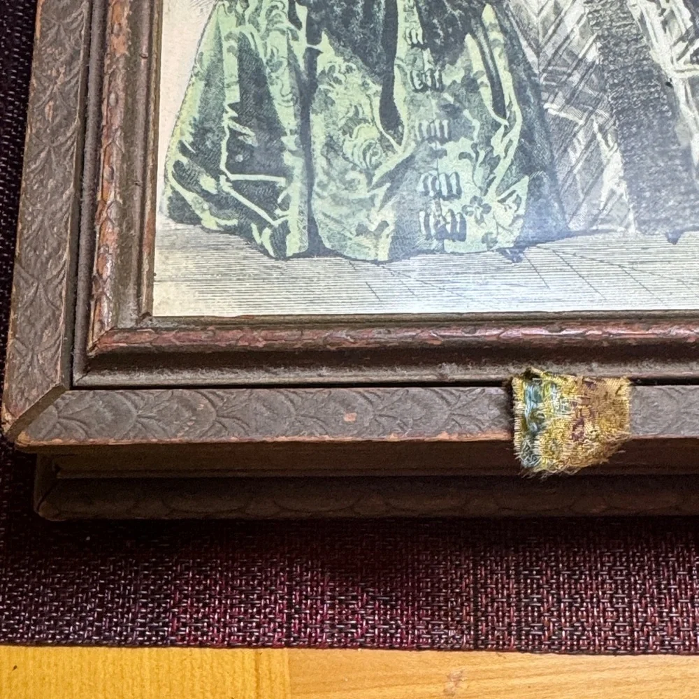 Vintage Style Candy/Jewelry Box with Victorian Art
